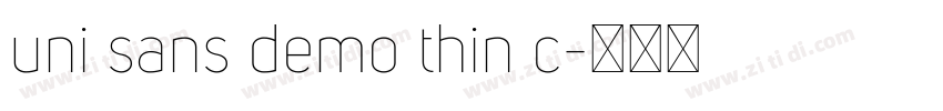 uni sans demo thin c字体转换 uni sans demo thin c字体转换
